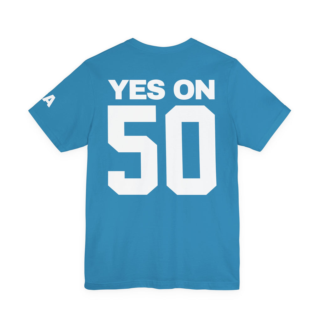 No Trump Trickery YES PROP 50 Front/Back Unisex Tee